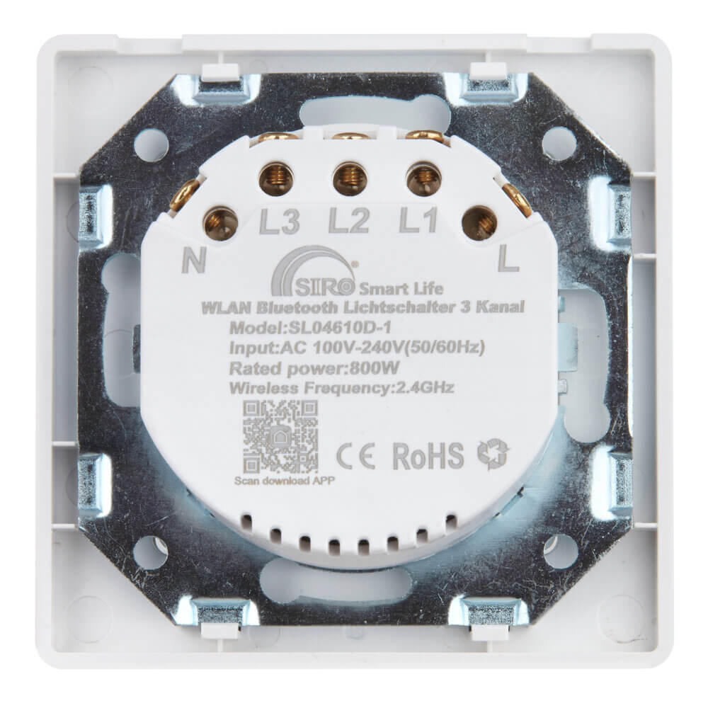 SIRO Smart 3-channel light switch Venus white