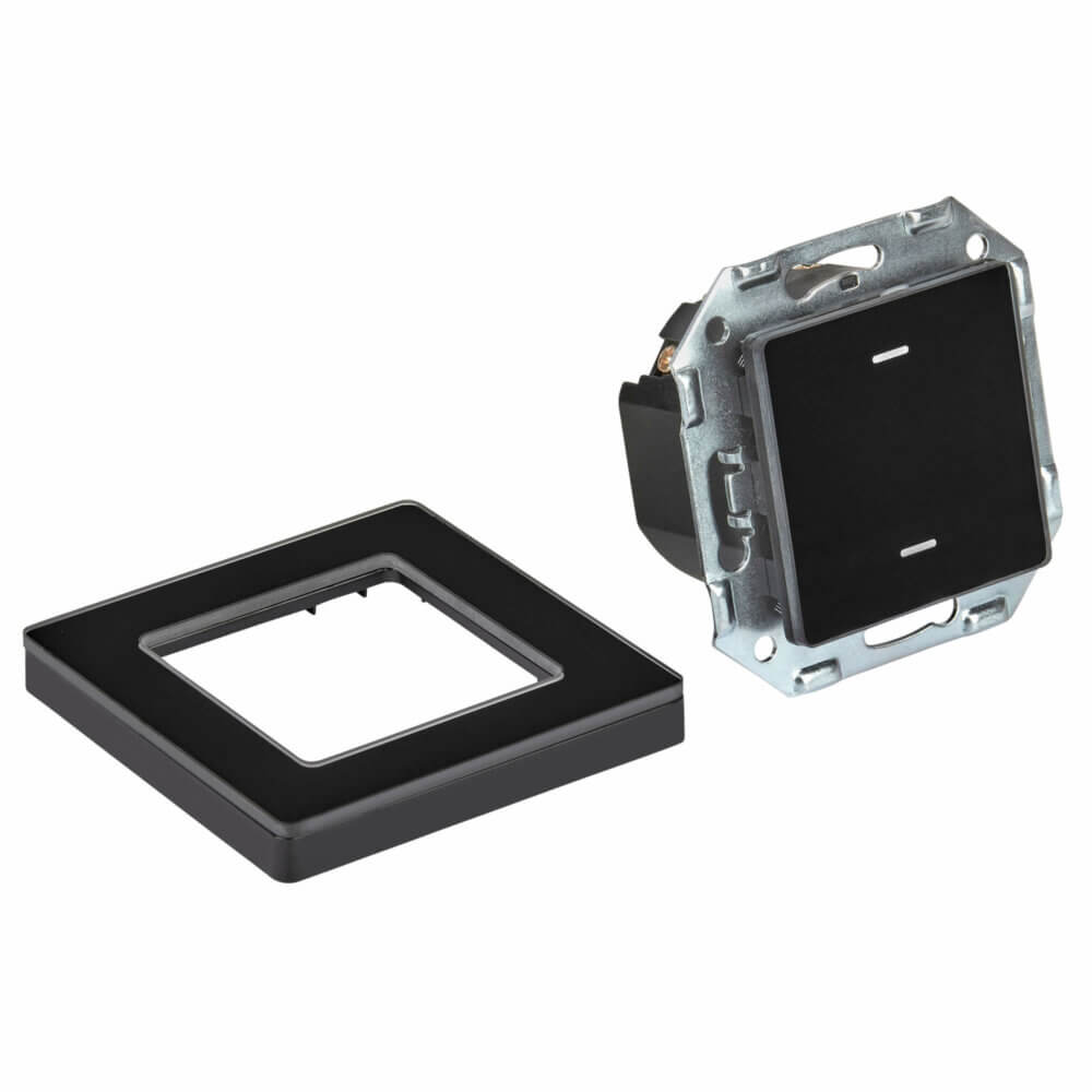 SIRO Smart 2-channel light switch Venus black
