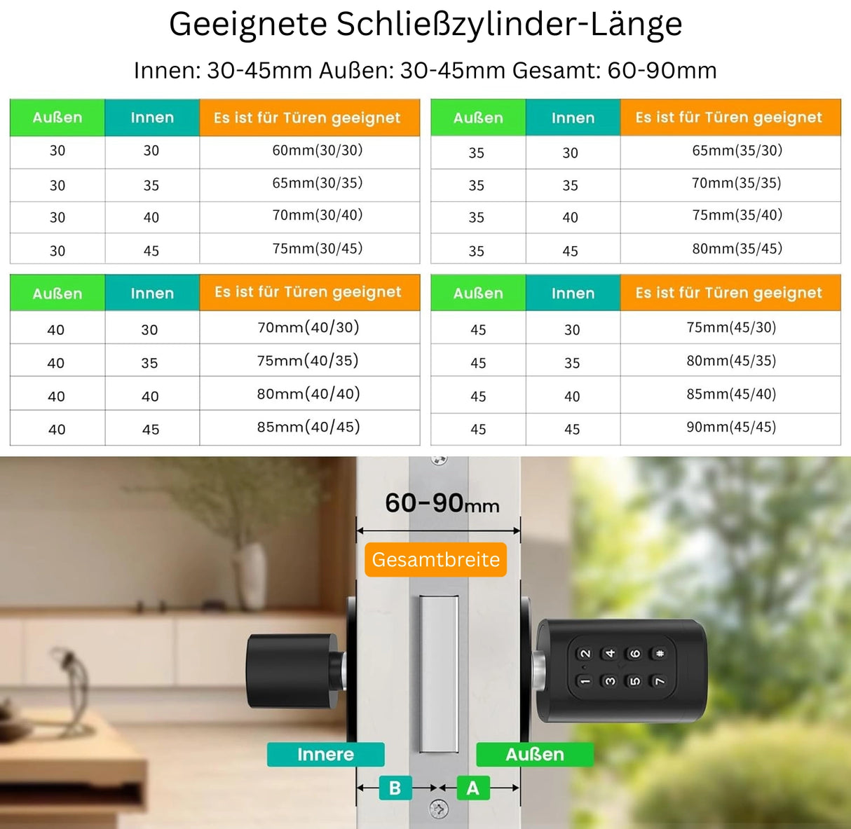 Smart Bluetooth Türschloss Fingerabdruck