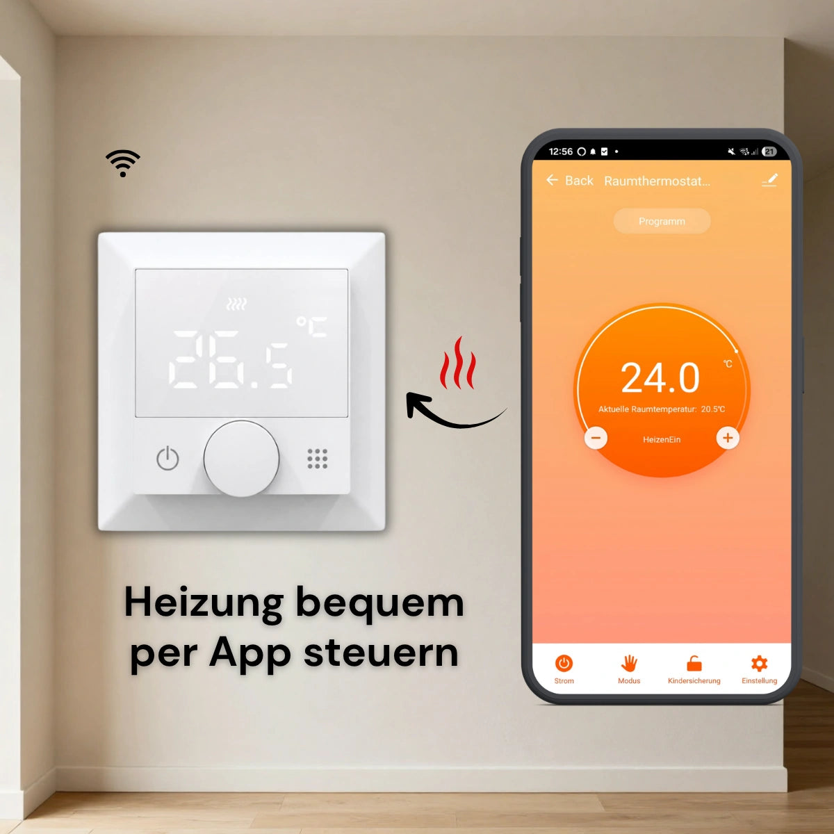 Room thermostat Curve SL11616W white