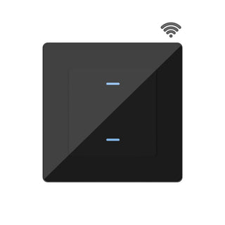 2-Gang Light Switch Venus Black